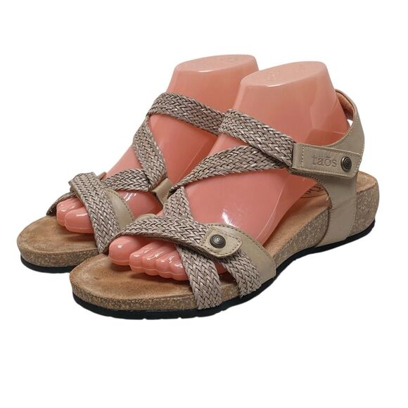 Taos Trulie Women's US 9-9.5 Adjustable Mixed Materials Strappy Sandals - Picture 3 of 7
